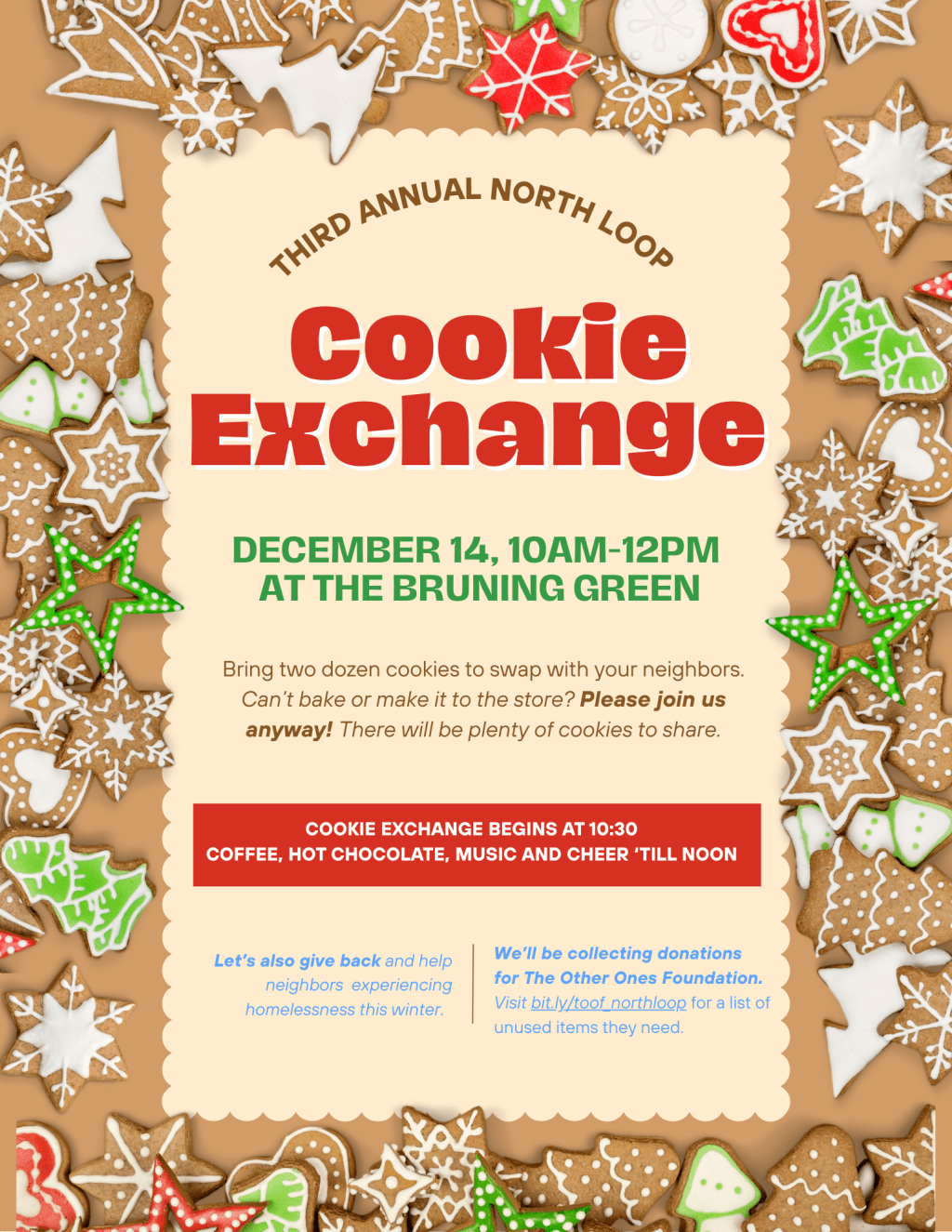 Annual North Loop Holiday Cookie Exchange!: December 14th 10am-12pm @ Bruning&nbsp;Green